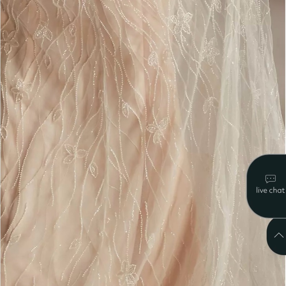 Romantic Melissa Sweet Floral Beaded Wedding Dress - Picture 6 of 8